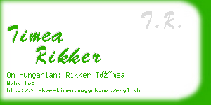 timea rikker business card